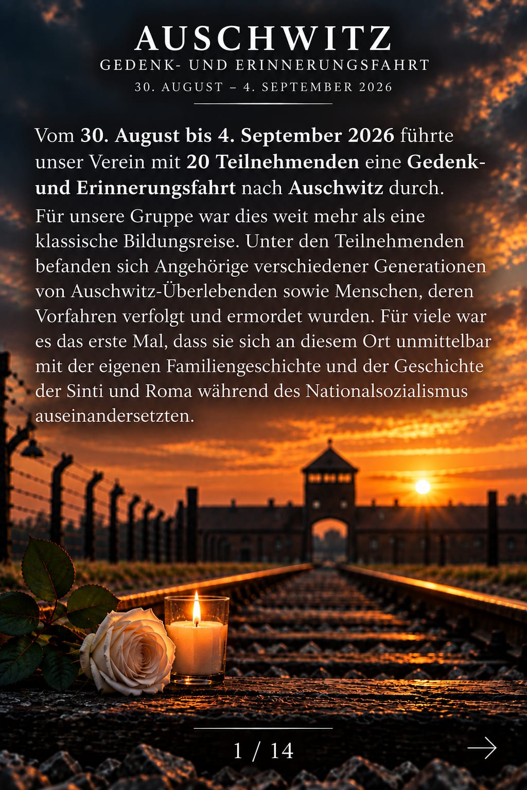 Gedenk- und Erinnerungsfahrt nach Auschwitz - Bild 1
